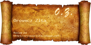 Orovecz Zita névjegykártya